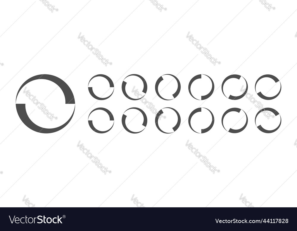 Circular loading buffering icons vector image Circular loading buffering icons