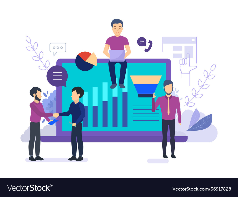 Company employees business workflow management Vector Image