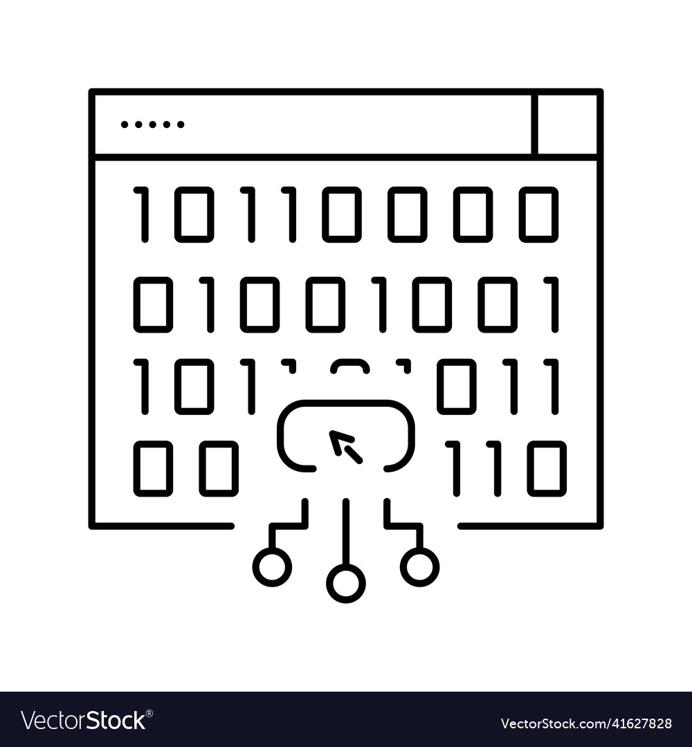 Cross-site scripting line icon vector image Cross-site scripting line icon
