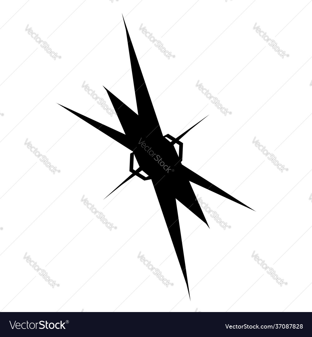 Edgy geometric abstract design element pointy vector image Edgy geometric abstract design element pointy