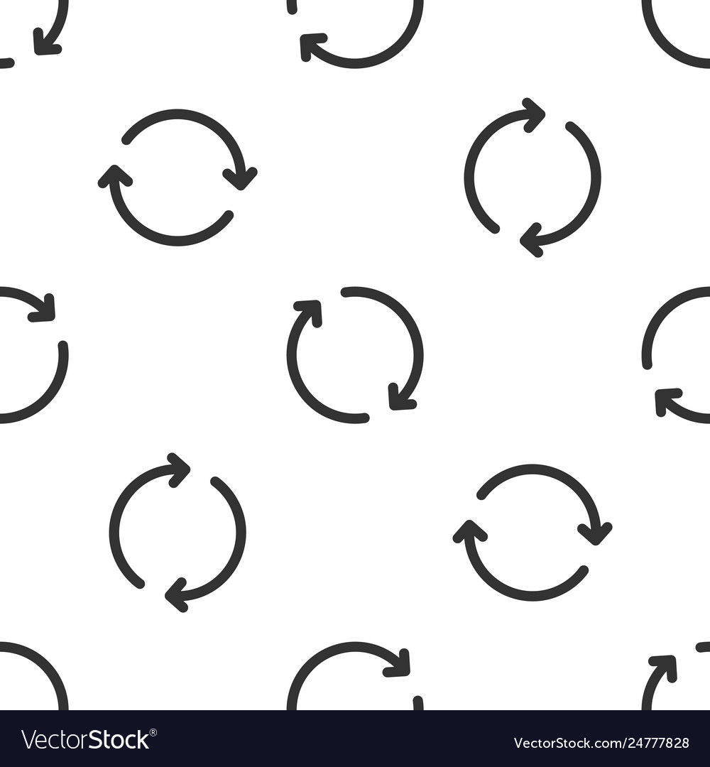 Grey refresh icon isolated seamless pattern
