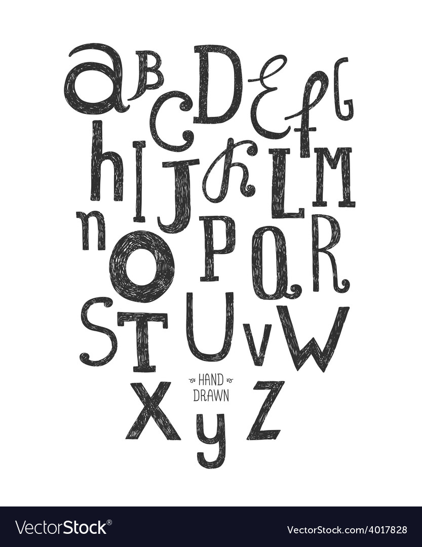 Hand Drawn Alphabet Letters Collection