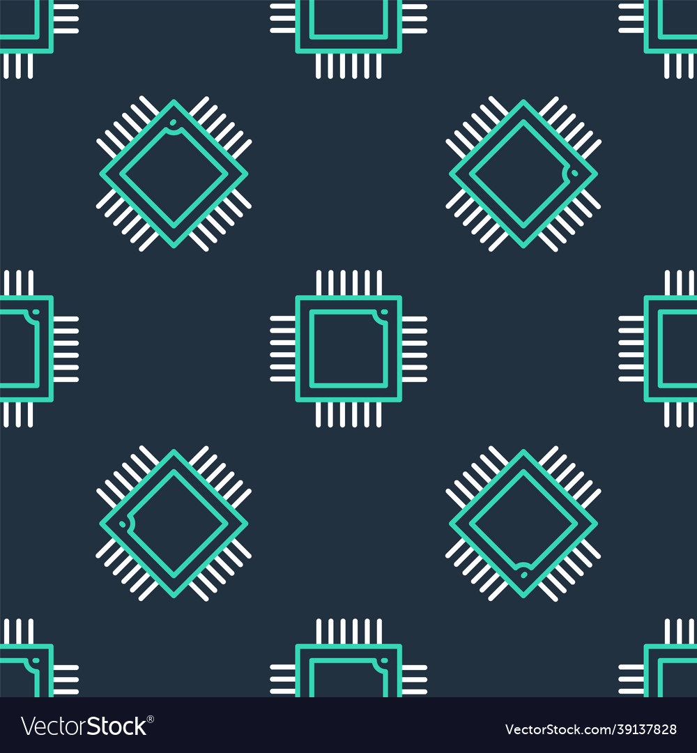 Zeilenrechner mit Mikroschaltungen cpu vector image Zeilenrechner mit Mikroschaltungen cpu