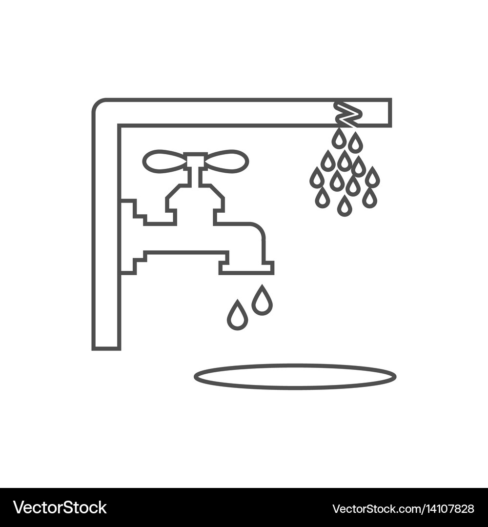 Nonworking Water Tap Royalty Free Vector Image