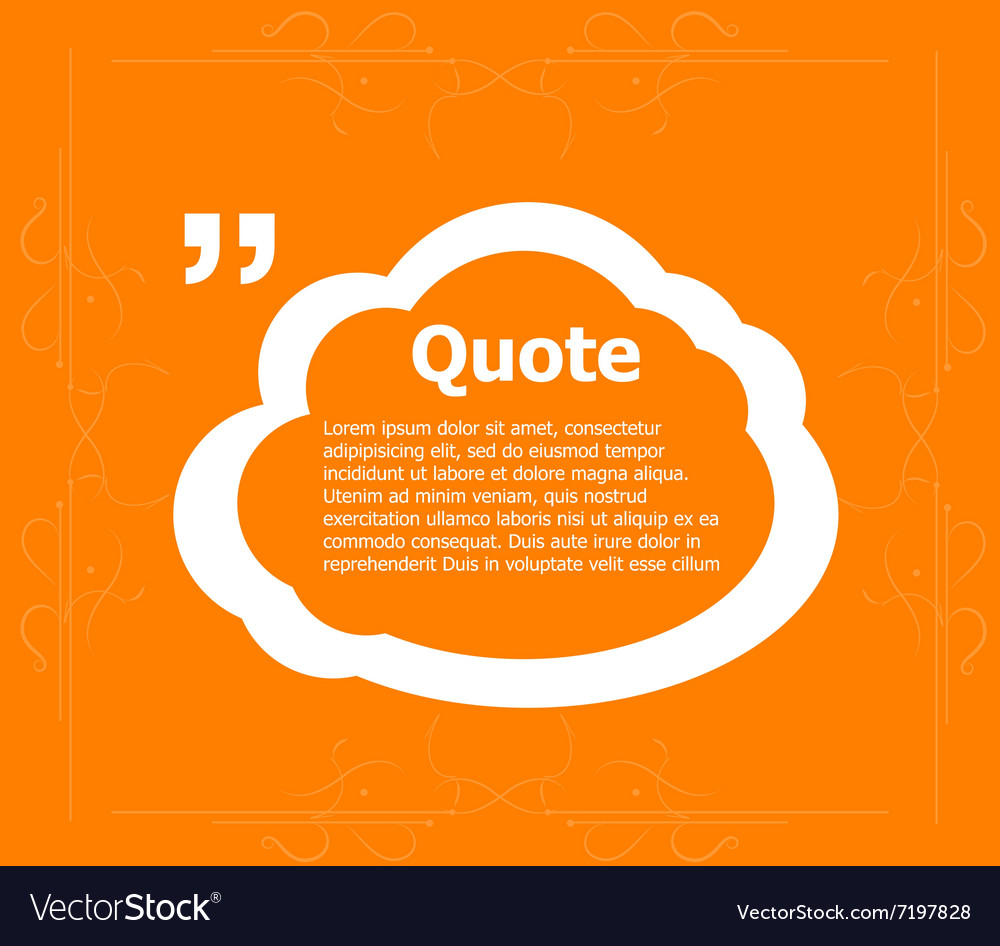 Quote text bubble commas note message