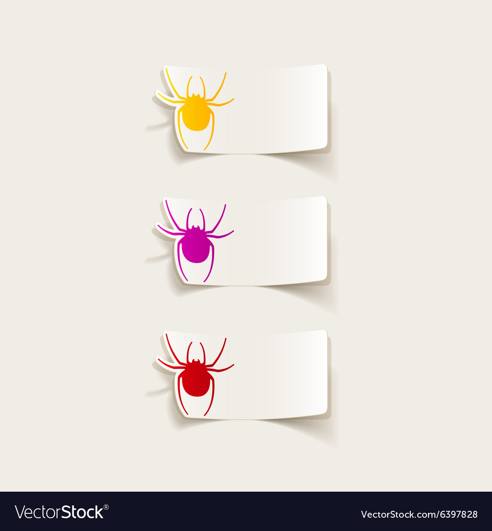 Realistic design element spider