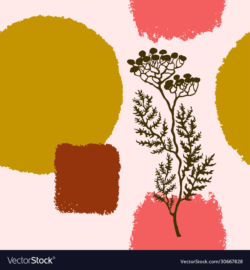 Seamless pattern with abstract shapes