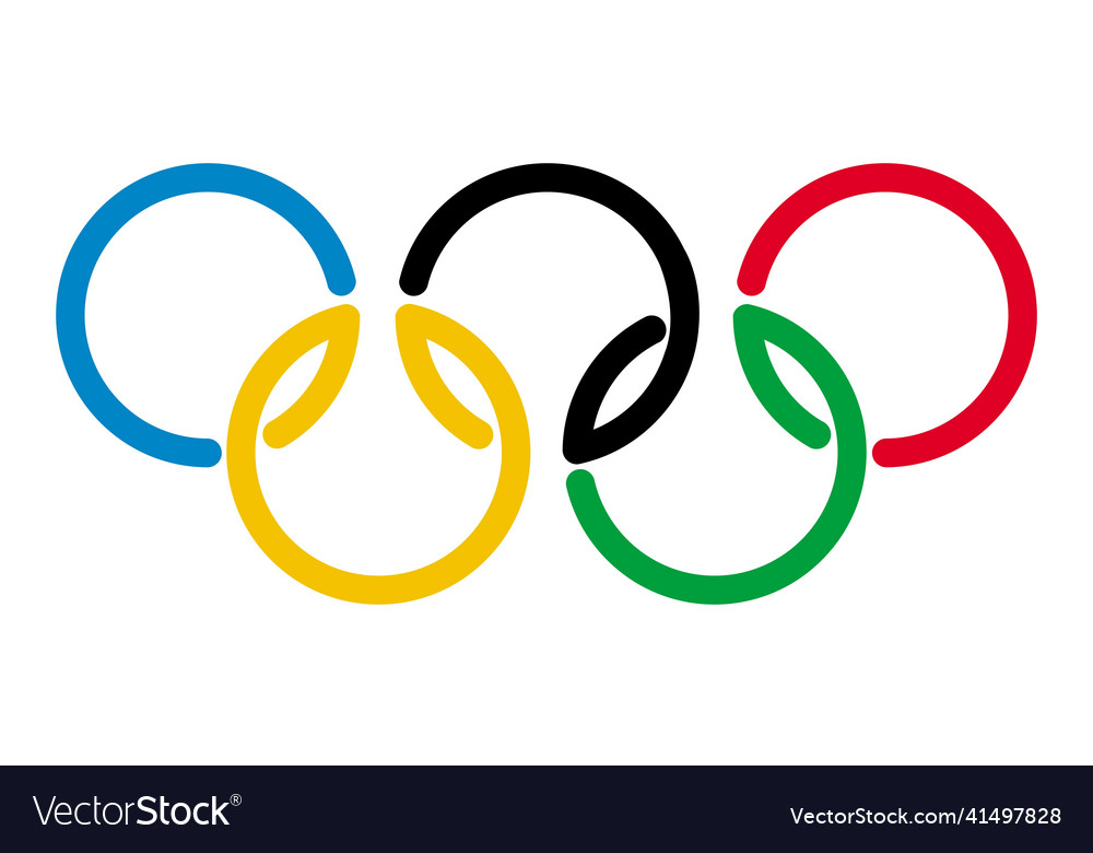 Symbol of the olympic games is five rings Vector Image