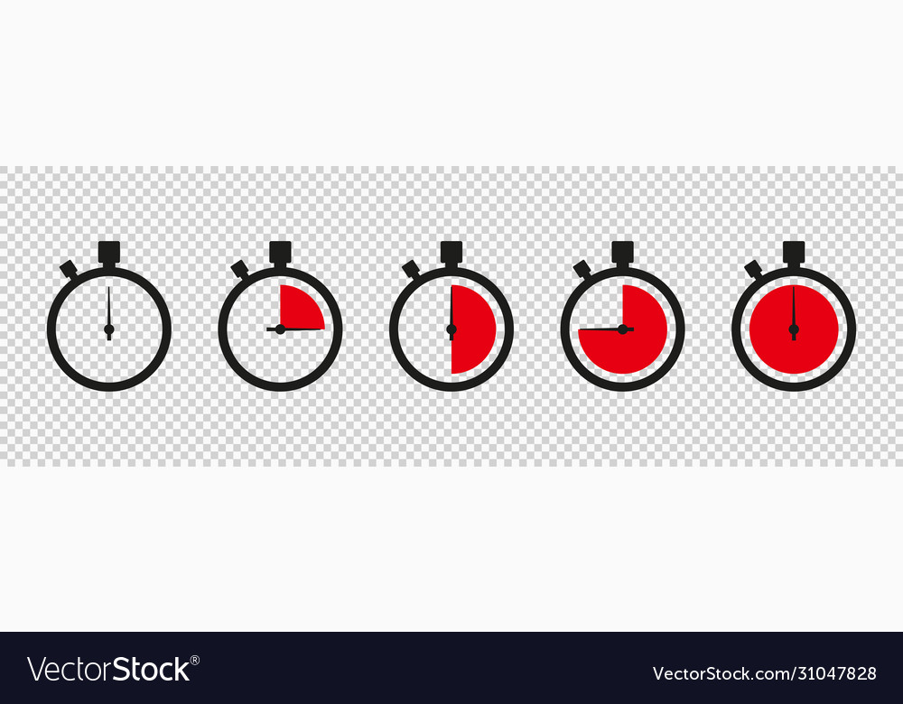 Timers icon on transparent background isolated