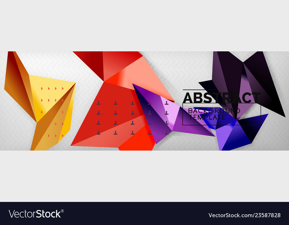 Triangles background techno template vector image Triangles background techno template