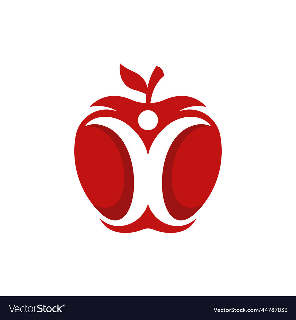 Apple human creative logo design Royalty Free Vector Image