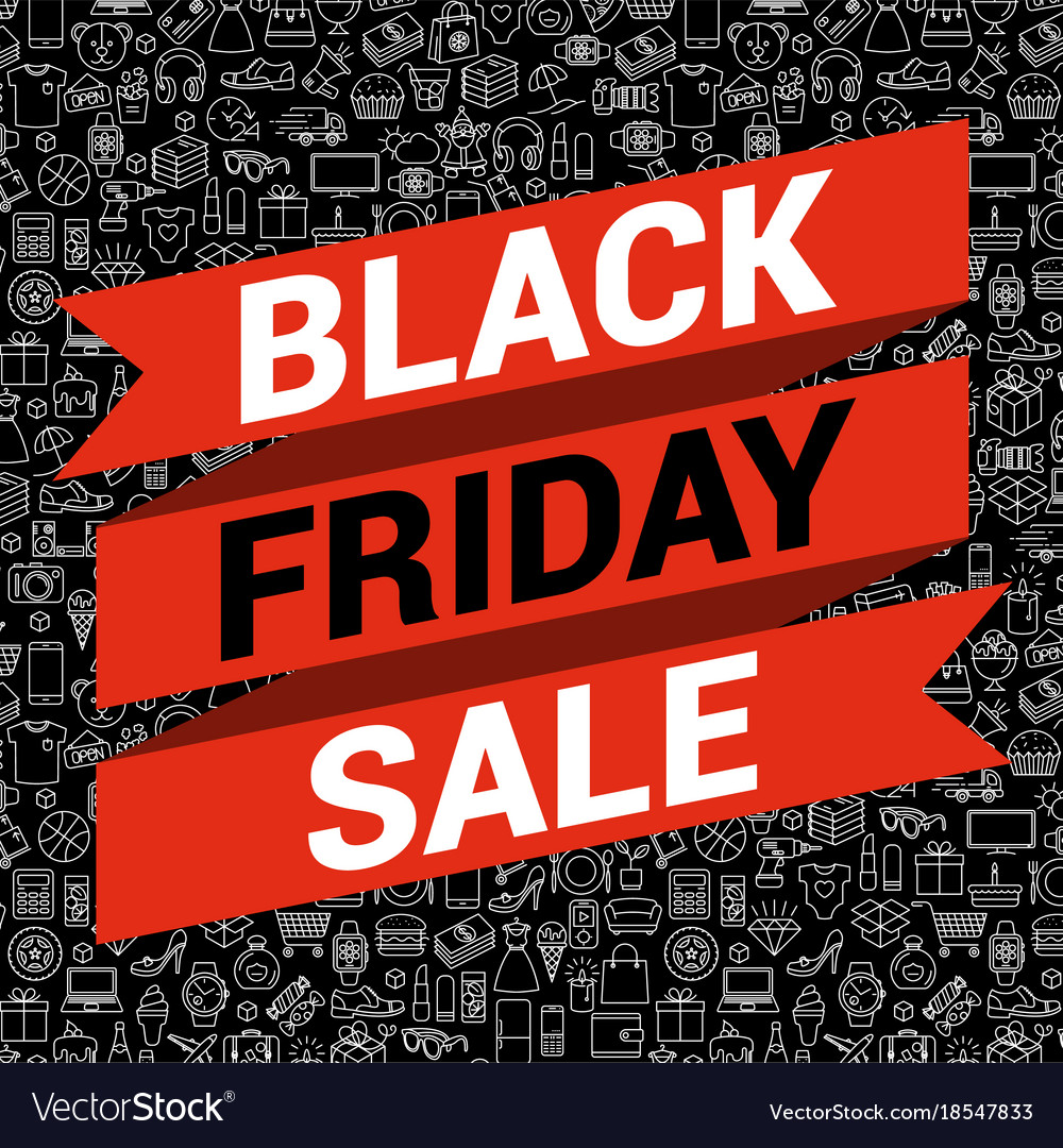 Black friday sale poster Royalty Free Vector Image