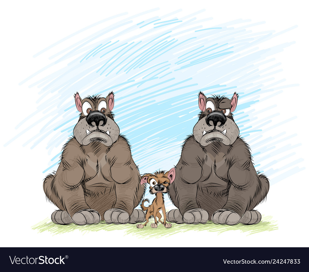 Dogs bodyguards and boss Royalty Free Vector Image Dogs bodyguards and boss Royalty Free Vector Image