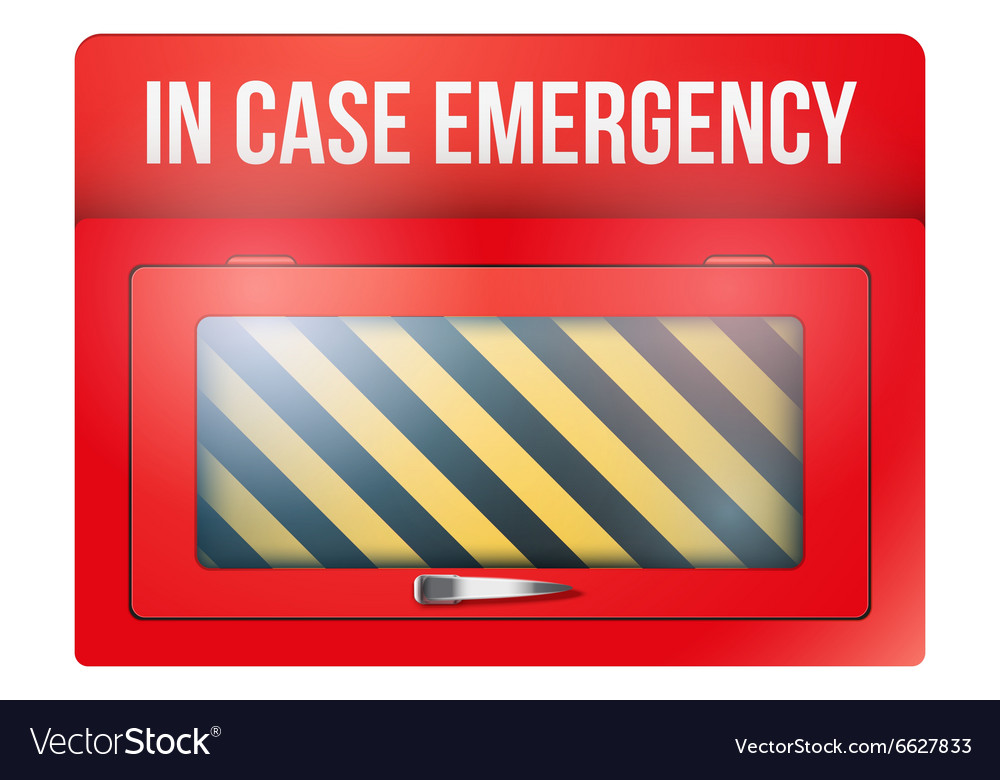 Empty red box with in case of emergency