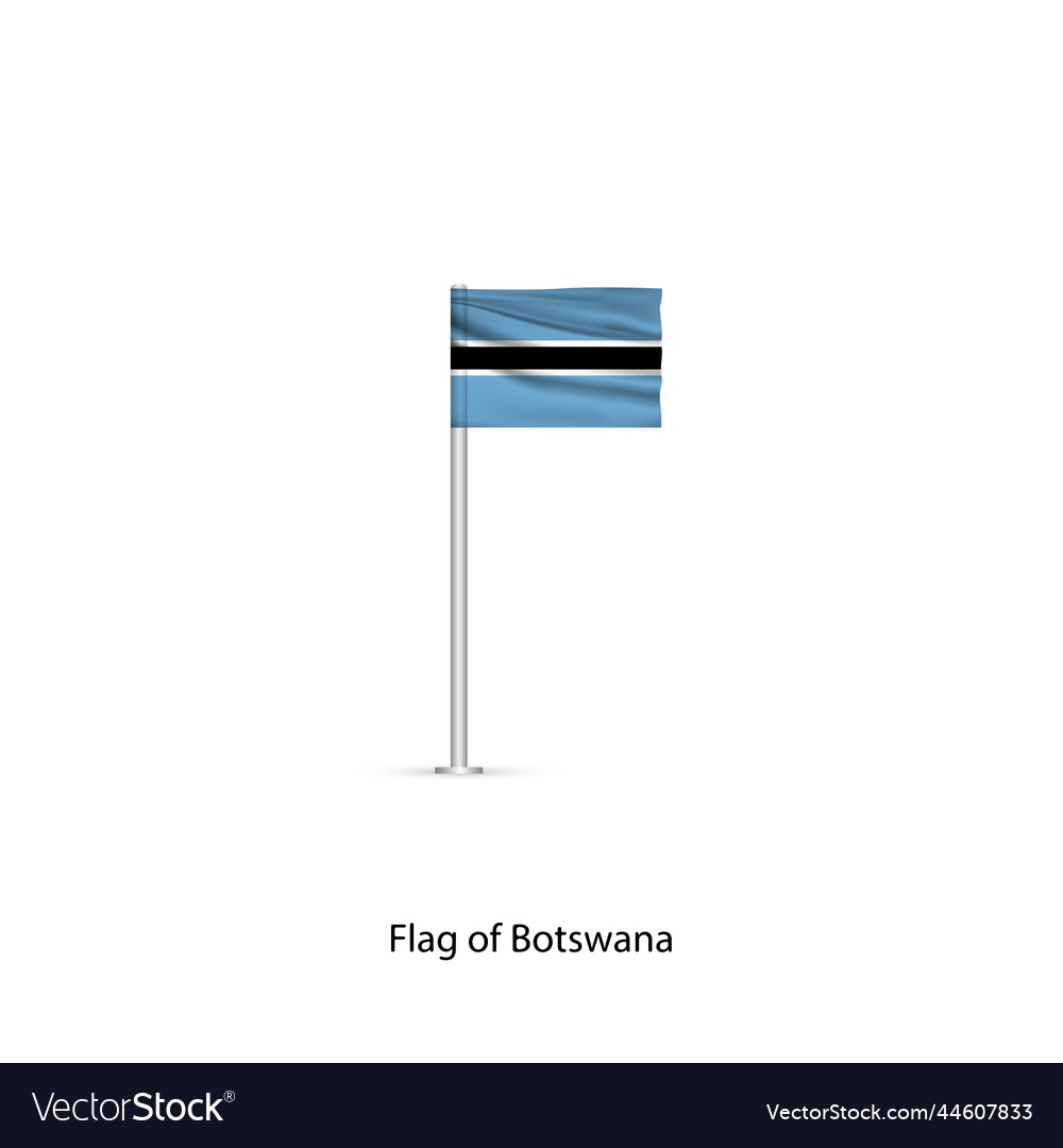 Flag of botstava on a pole Vector Image Flag of botstava on a pole