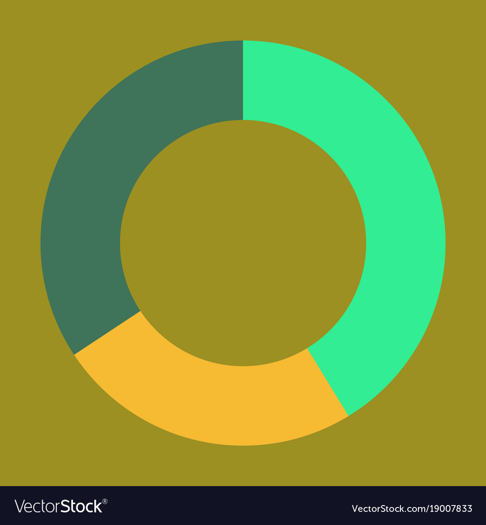 Flat icon on stylish background pie chart
