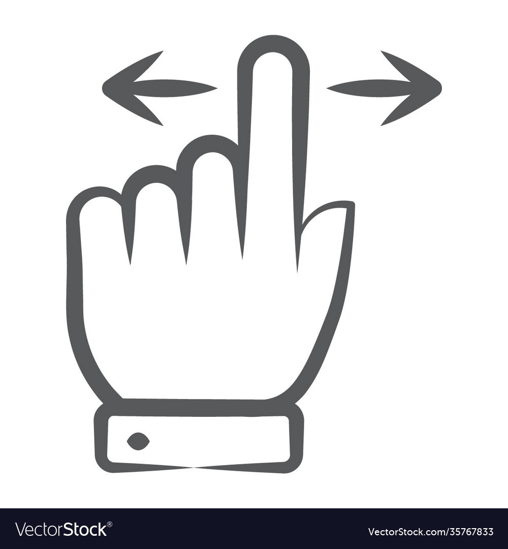 Left right swipe Royalty Free Vector Image - VectorStock