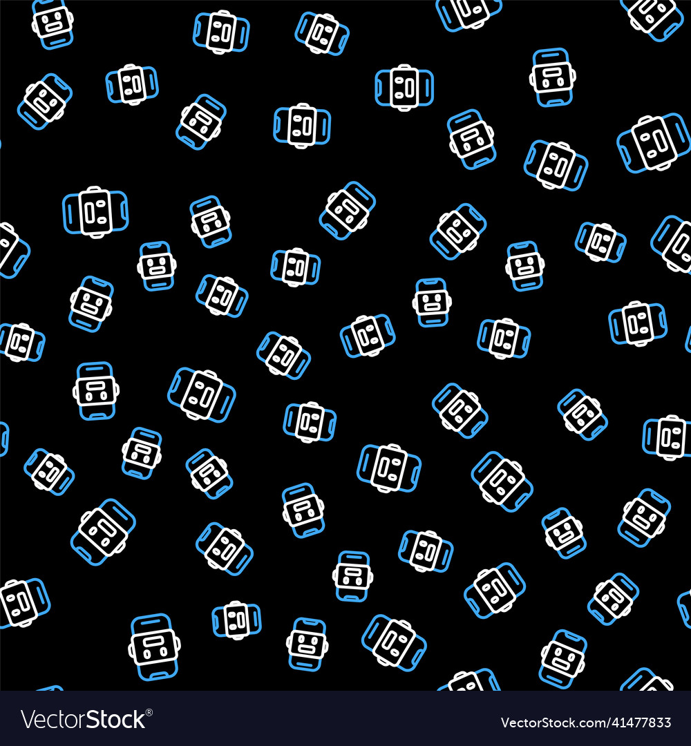 Line chat bot icon isolated seamless pattern vector image Line chat bot icon isolated seamless pattern