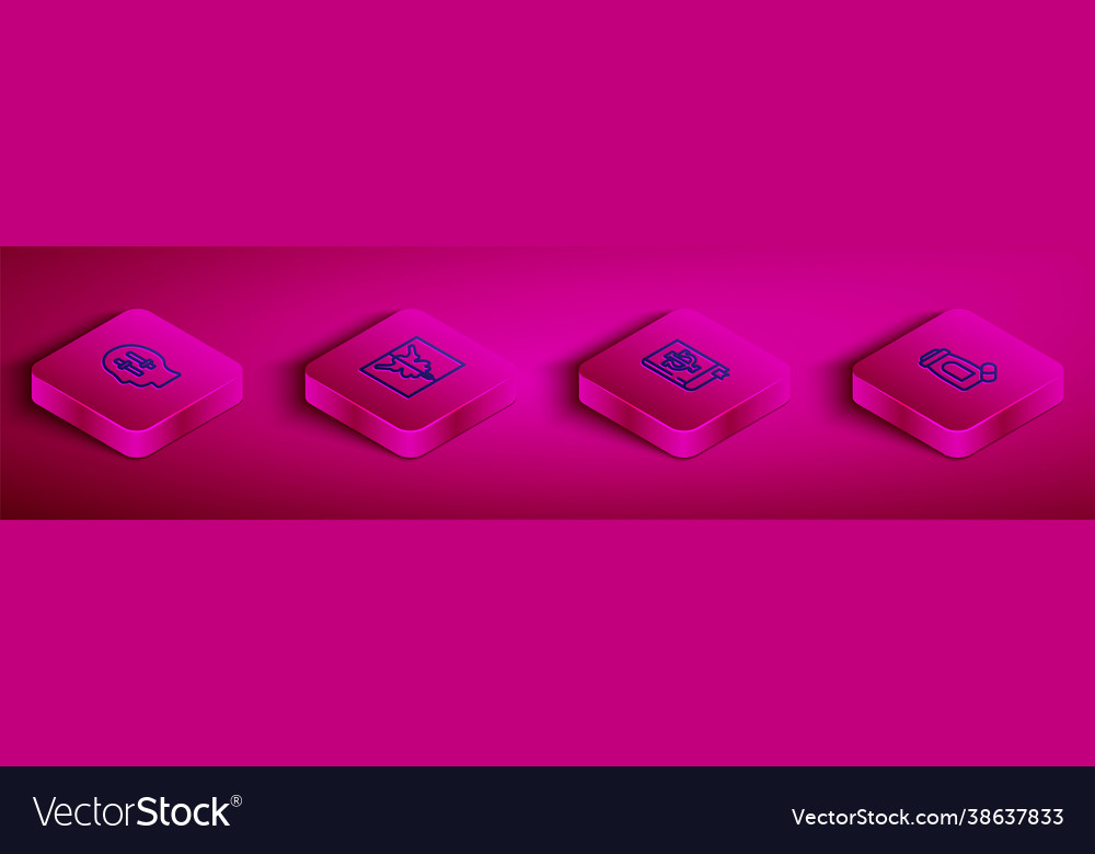 Set isometric line solution to problem vector image Set isometric line solution to problem
