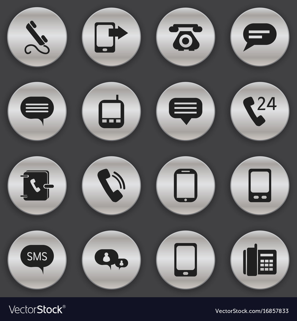 Set of 16 editable device icons includes symbols