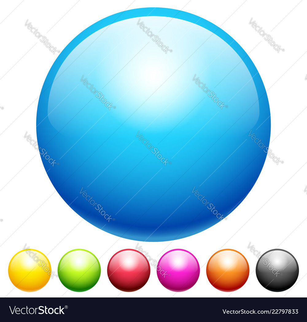 Set of blank circles with space elements