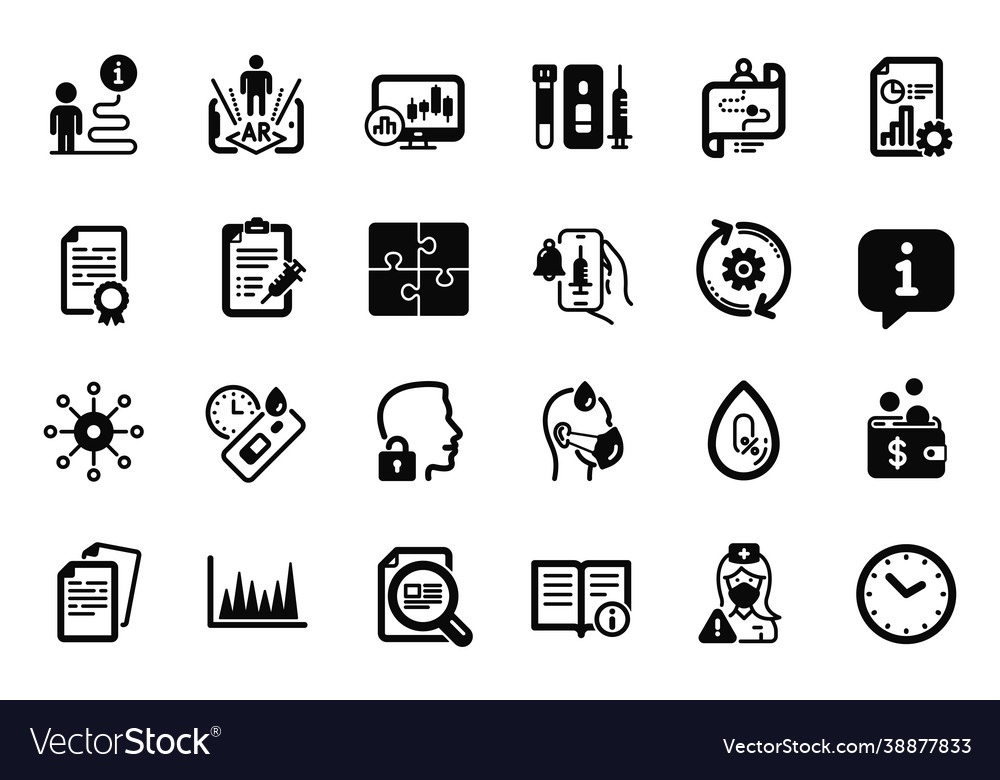 Set science icons related Royalty Free Vector Image