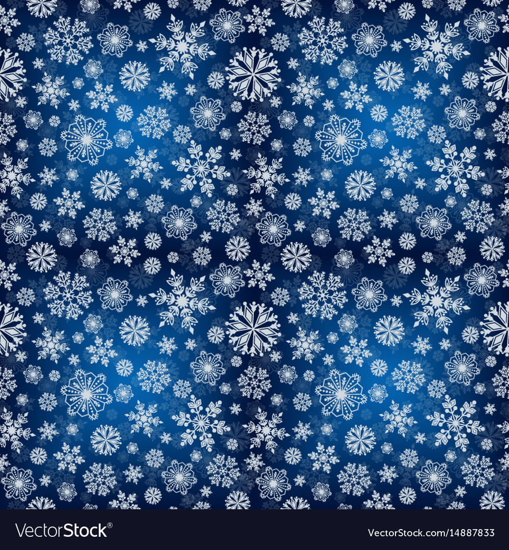 Snowflake seamless pattern