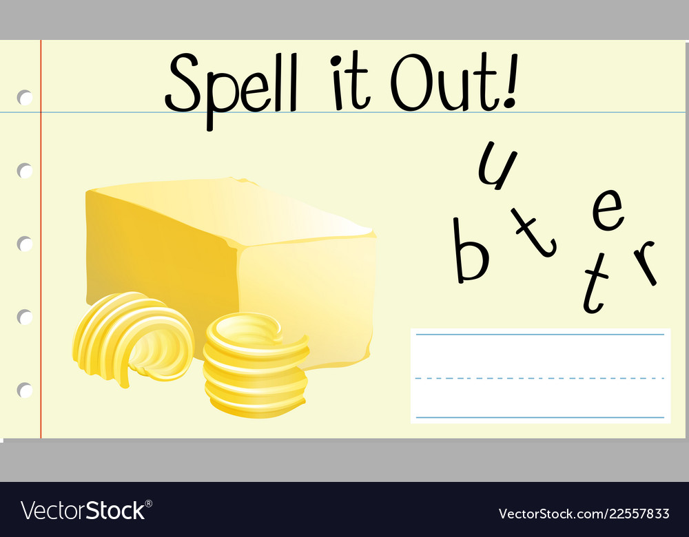 Spell english word butter