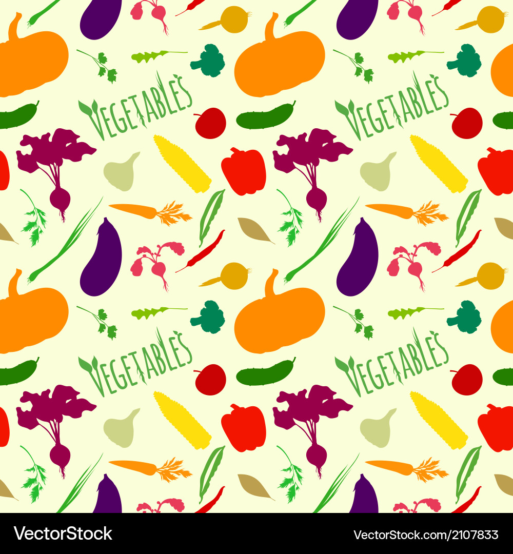 Vegetables seamless pattern Royalty Free Vector Image