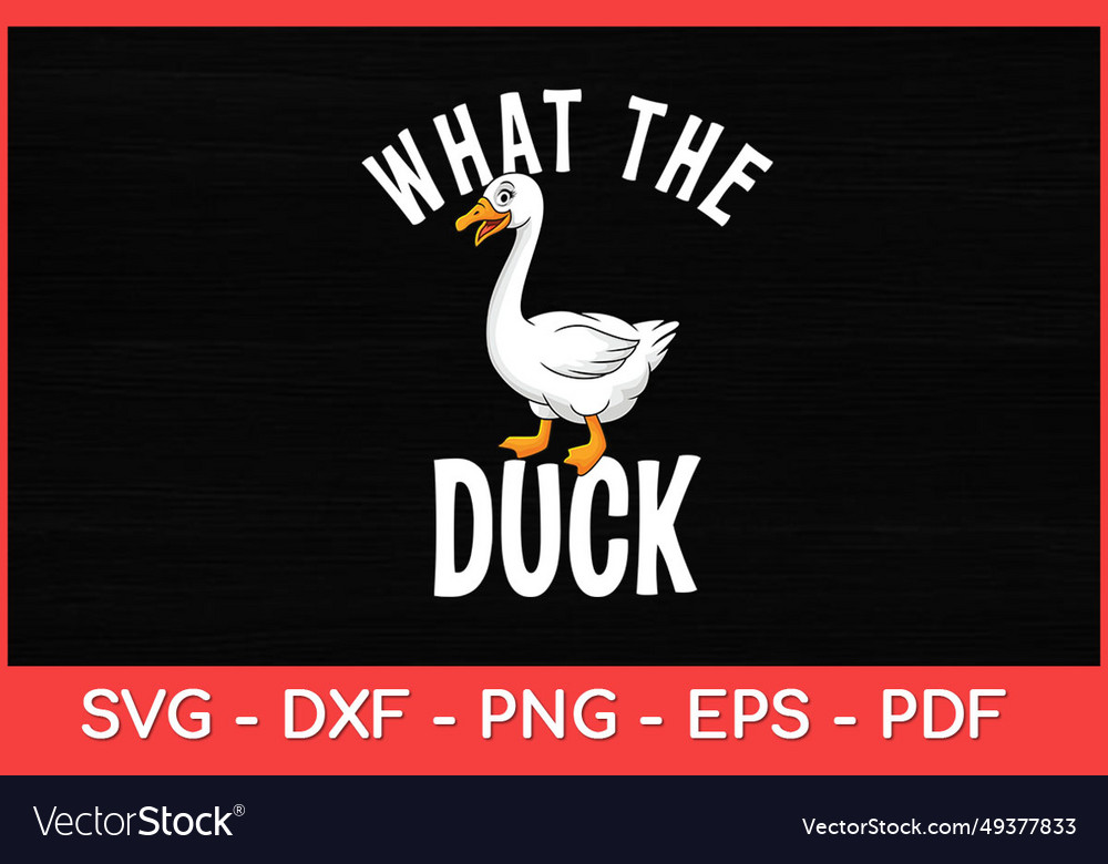 What the duck - lover pun Royalty Free Vector Image