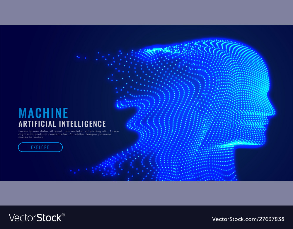 Artificial Intelligence Particle Face