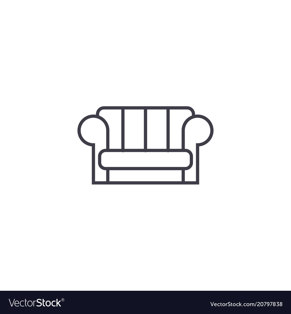 Couch Line Icon Sign On Royalty Free Vector Image Line Icon Sign On Royalty Free Vector Image