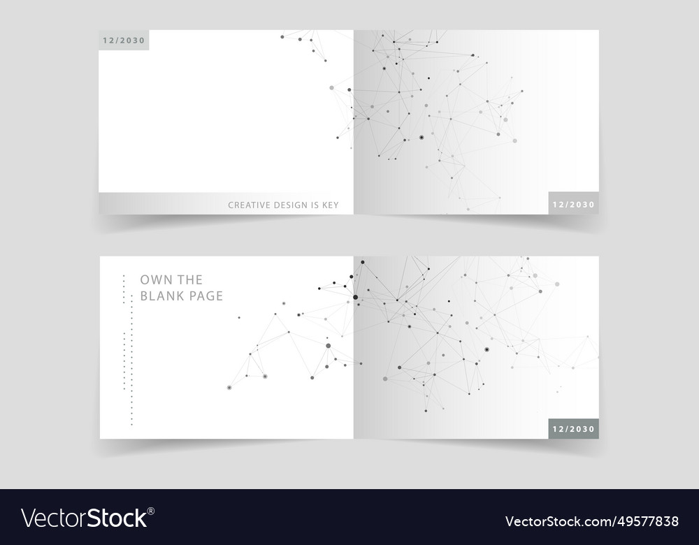 Cover brochures with connect lines and dots vector image Cover brochures with connect lines and dots
