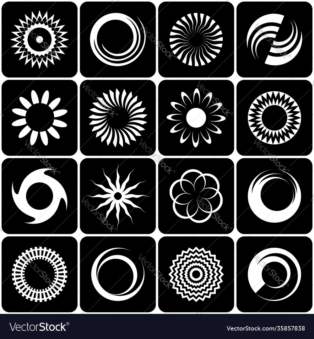 Design elements set vector image Design elements set