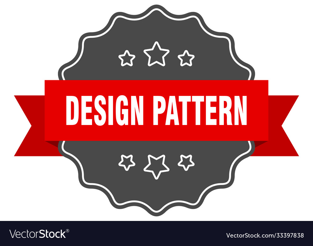 Design pattern label isolated seal