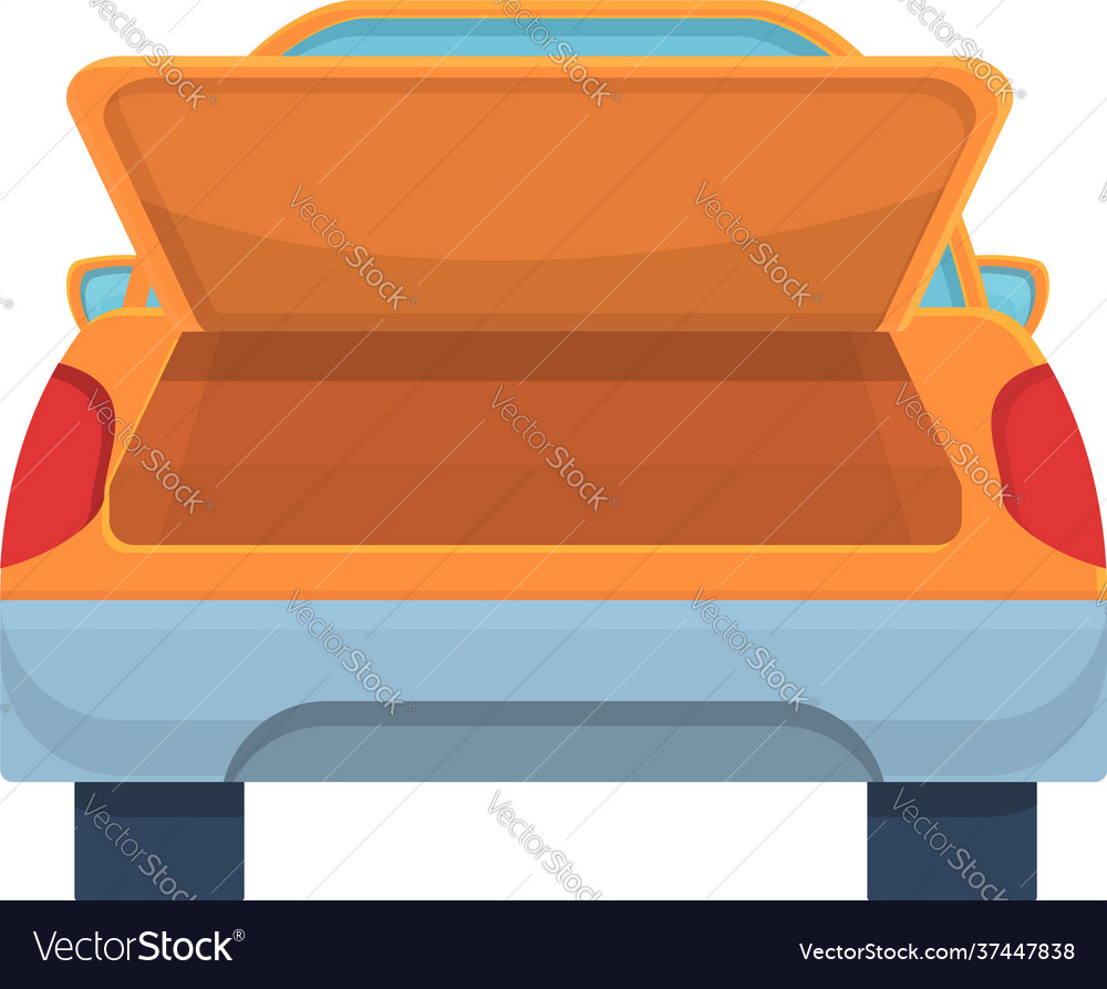 Door trunk car icon cartoon style