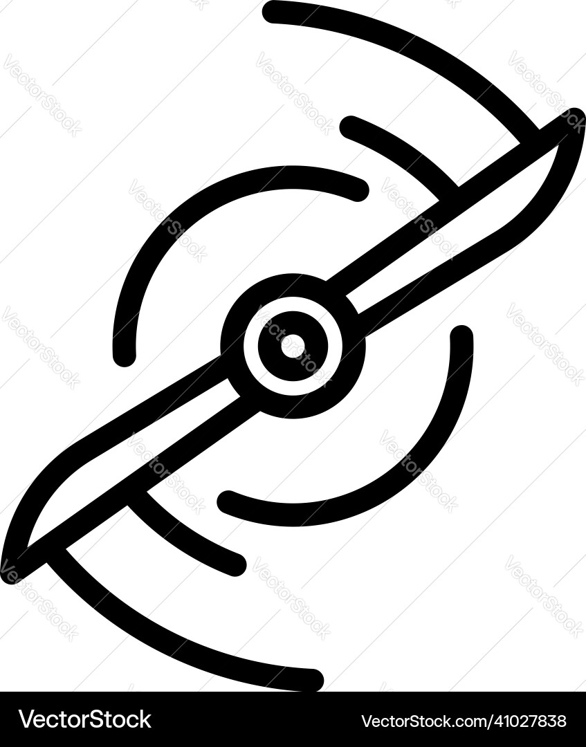 Drone propeller icon outline aerial camera Vector Image