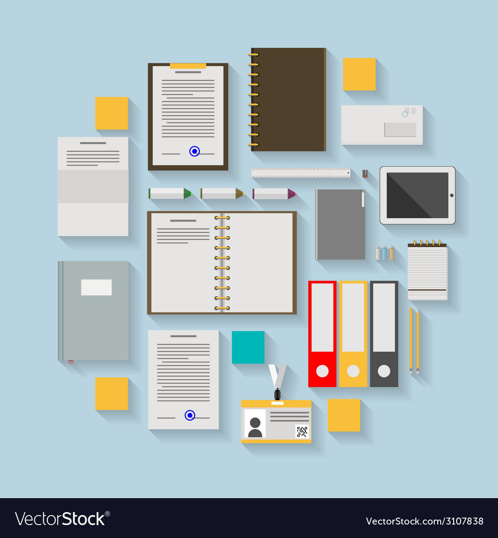 Flat icons for business workflow