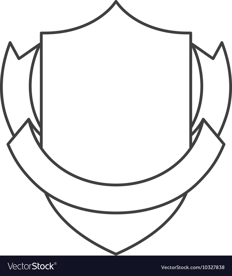 Frame with ribbon isolated icon design