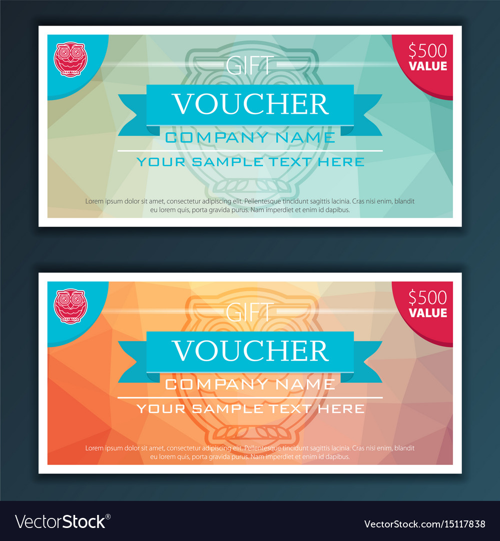 Geschenkgutschein Vorlage mit modernem flachem Muster