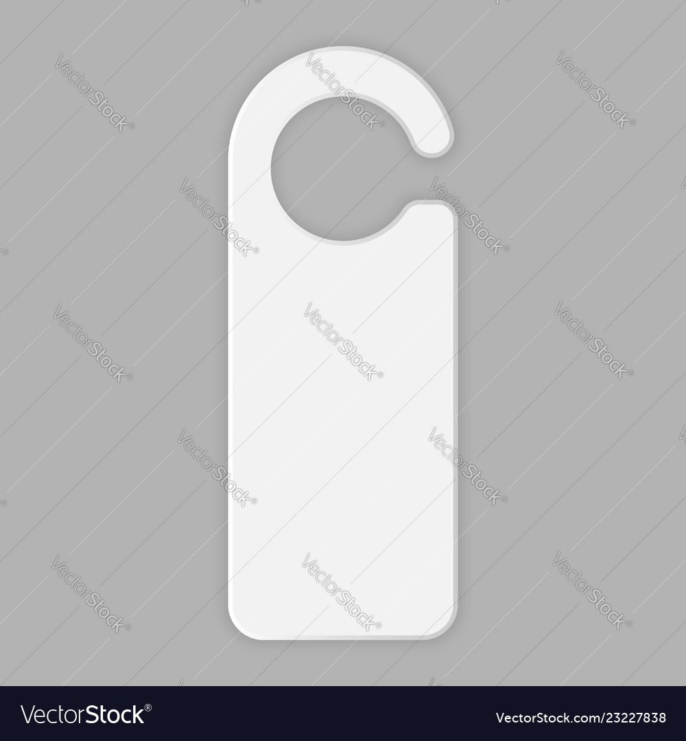 Hotel room door tag icon realistic style