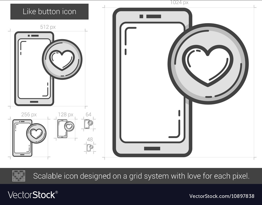 Like button line icon