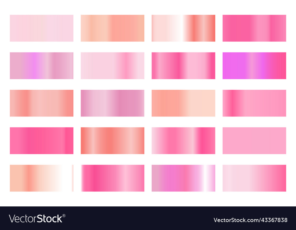 Metallic gradient collection with shiny colorful