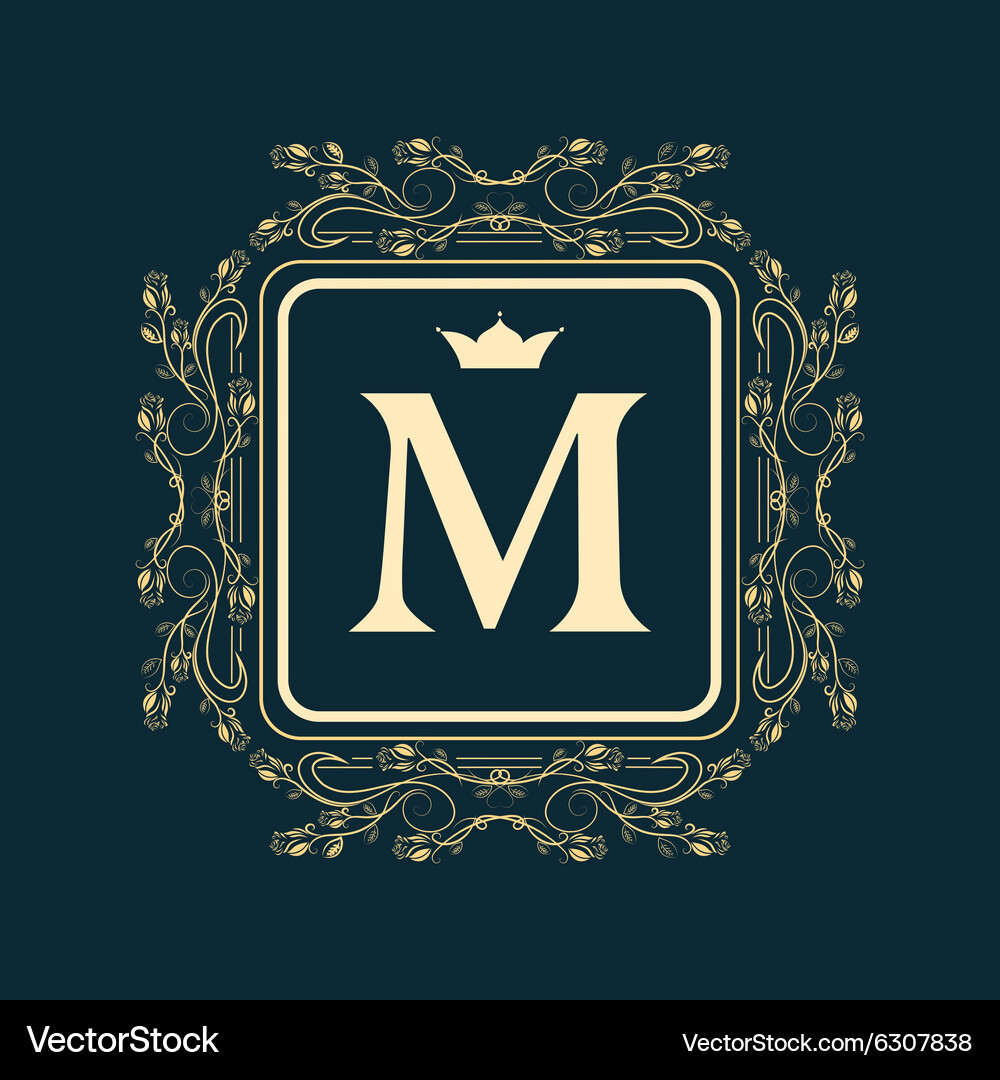 Monogram design elements graceful template Vector Image