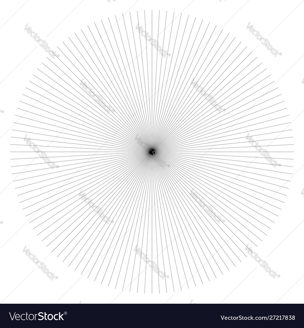 Radial burst lines circular element starburst