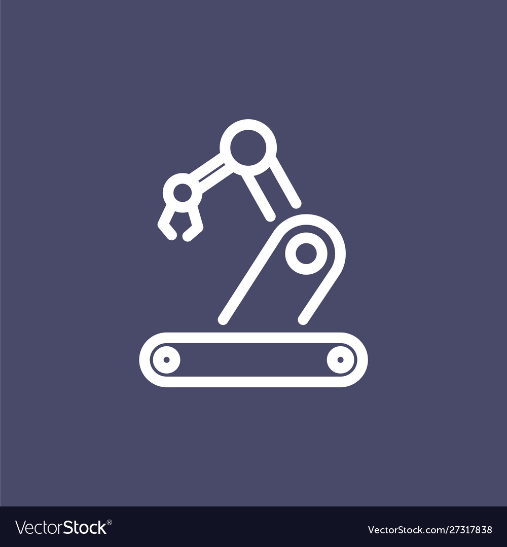 Robotics icon simple flat style outline vector image Robotics icon simple flat style outline