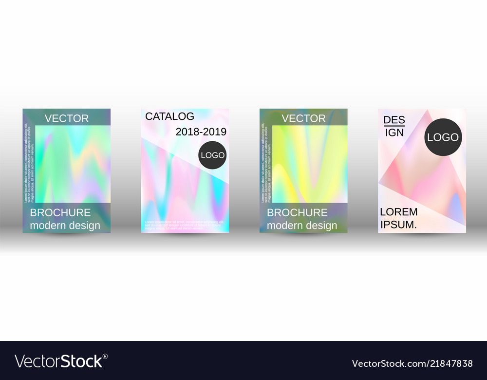Set für flüssige holographische abstrakte Hintergründe vector image Set für flüssige holographische abstrakte Hintergründe
