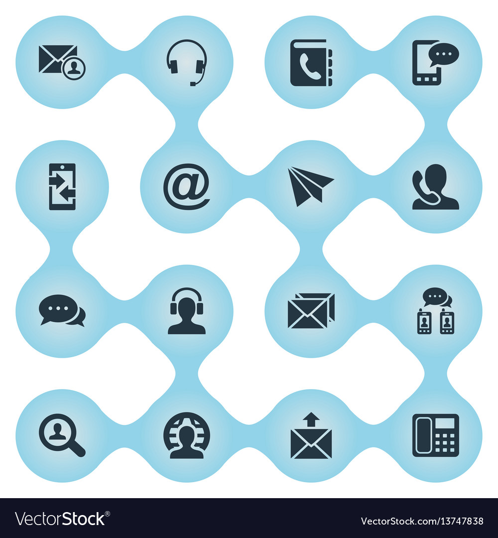 Set of simple connect icons