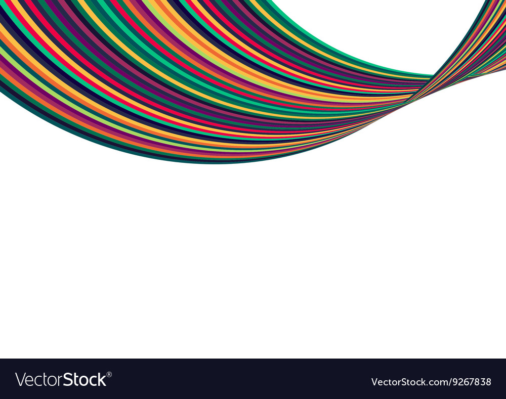 Smooth wave curve rainbow line background
