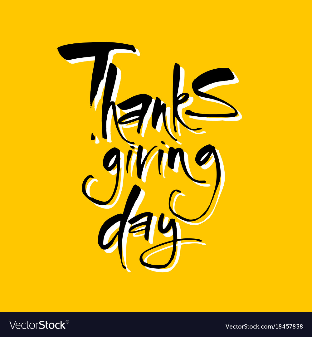 Thanks giving day lettering